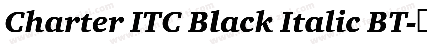 Charter ITC Black Italic BT字体转换